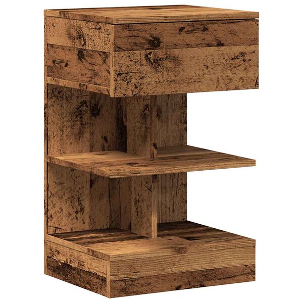 vidaXL Nachttisch Altholz-Optik 40x35x65 cm Holzwerkstoff