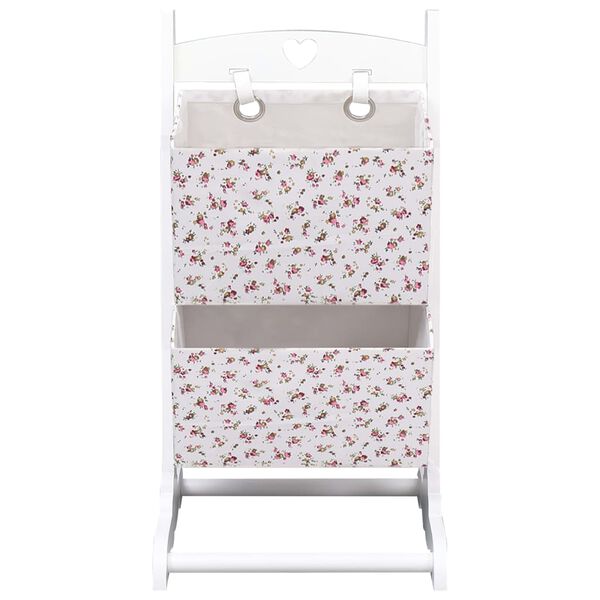 vidaXL 2-stufiges Korbregal Blumenmuster 35 x 35 x 72 cm Holz