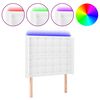 vidaXL LED Kopfteil Wei&szlig; 93x16x118/128 cm Kunstleder