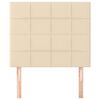 vidaXL Kopfteil Creme 80x5x118/128 cm Stoff