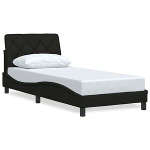 vidaXL Bettgestell ohne Matratze Schwarz 80x200 cm Stoff