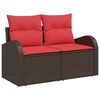 vidaXL Gartensofa Braun 124 x 62 x 85cm Poly-Rattan