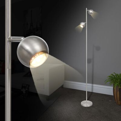 2-flammige LED Stehlampe mit sphärischen Lampenschirmen