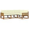 vidaXL Outdoor-Sofagarnitur 4 Stk. Natur und Creme