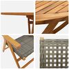 vidaXL Garten Essgruppe 5 pcs Grau Massivholz Akazie