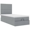 vidaXL Ottoman-Bett mit Matratze Hellgrau 80x200 cm Stoff