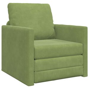 vidaXL Schlafsofa 60cm Hellgr&uuml;n Samt