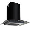 vidaXL Dunstabzugshaube Wandmontage Edelstahl 756 m&sup3;/h 60 cm Schwarz