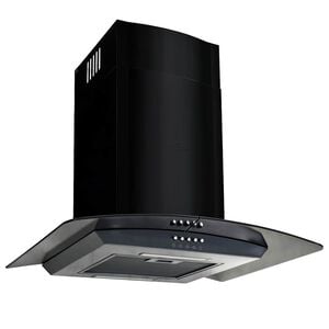 vidaXL Dunstabzugshaube Wandmontage Edelstahl 756 m&sup3;/h 60 cm Schwarz