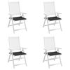 vidaXL Gartenstuhl-Kissen 4 Stk. Schwarz 50x50x3 cm Oxford-Gewebe