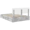 vidaXL Aufbewahrungsbett Beton Grau 140 x 190 cm Holzwerkstoff