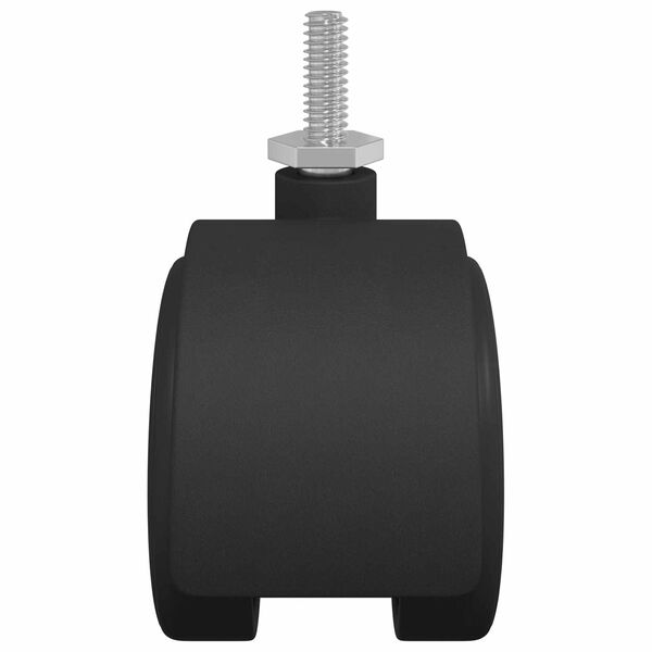 vidaXL Rollen 2 pcs Schwarz 40,1 x 37,8 mm PP und Eisen