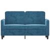 vidaXL 2-Sitzer-Sofa Blau 120 cm Samt