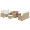 vidaXL Garten-Sofa-Set 9 Stk. 8-Sitzanzahl Beige