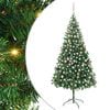 vidaXL K&uuml;nstlicher Weihnachtsbaum Beleuchtung Kugeln 210cm 910 Zweige