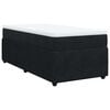 vidaXL Boxspringbett mit Matratze Schwarz 100x200 cm Samt