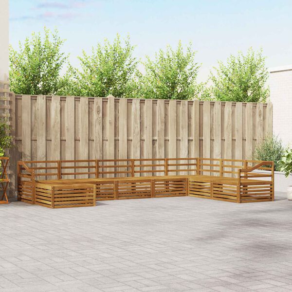vidaXL Sofagarnituren 8 pcs Natur Massivholz Akazie