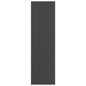 vidaXL Fu&szlig;matte Streifen Schwarz und Grau 115x400 cm