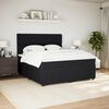 vidaXL Boxspringbett mit Matratze Schwarz 180x200 cm Samt