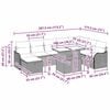 vidaXL Garten-Sofa-Set mit Kissen mit Speicher 9 pcs Beige Poly Rattan
