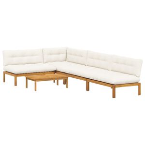 vidaXL 5 St&uuml;ck Garten Pallet Sofa Einheiten Massivholz Akazie Natur