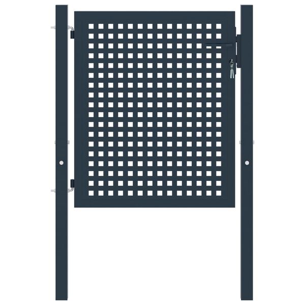 vidaXL Zauntor Anthrazit 102x75 cm Stahl