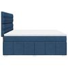 vidaXL Boxspringbett mit Matratze Blau 180x200 cm Stoff