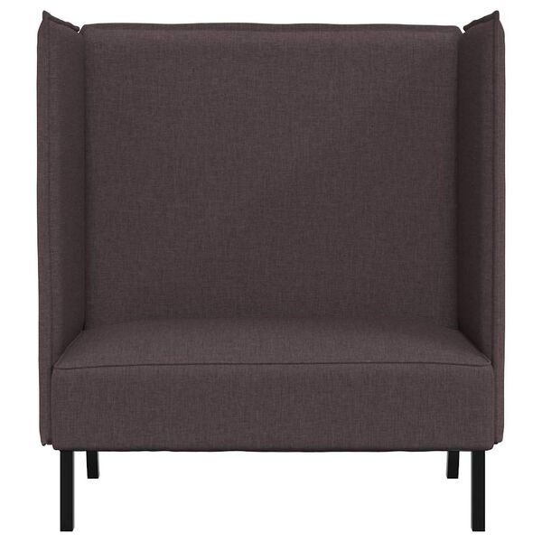 vidaXL Hoher R&uuml;cken Sofa 101cm Dunkelbraun Stoff