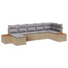 vidaXL Gartensofa-set 8 stk. 7-Sitzanzahl Beige und Hellgrau