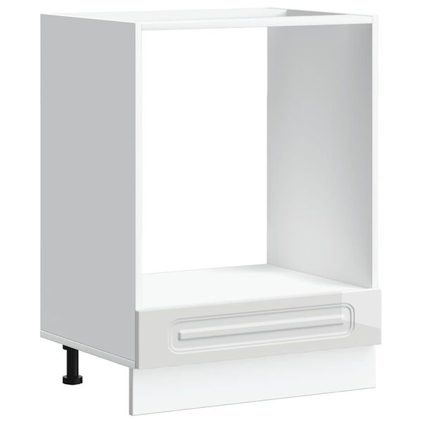 vidaXL Herdumbauschrank Kalmar Hochglanz-Weiß Holzwerkstoff