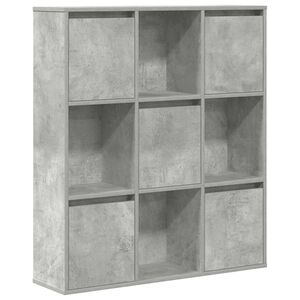 vidaXL B&uuml;cherregal Betongrau 89x24x101,5 cm Holzwerkstoff
