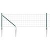 vidaXL Euro-Zaun mit Stacheln 50 x 0,4 m PVC-beschichteter Stahl Gr&uuml;n