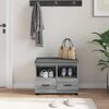 vidaXL Flurbank mit Kissen mit Speicher Graues Sonoma 60 x 38 x 46 cm