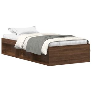 vidaXL Bettgestell Braun Eichen-Optik 90x200 cm