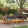 vidaXL 7-tlg. Gartensofa-Set mit Kissen Holz Akazie & Seil