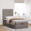 vidaXL Ottoman-Bett mit Matratze & LEDs Taupe 80x200 cm Stoff
