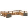 vidaXL Outdoor-Sofagarnitur 9 pcs Natur Massivholz Akazie