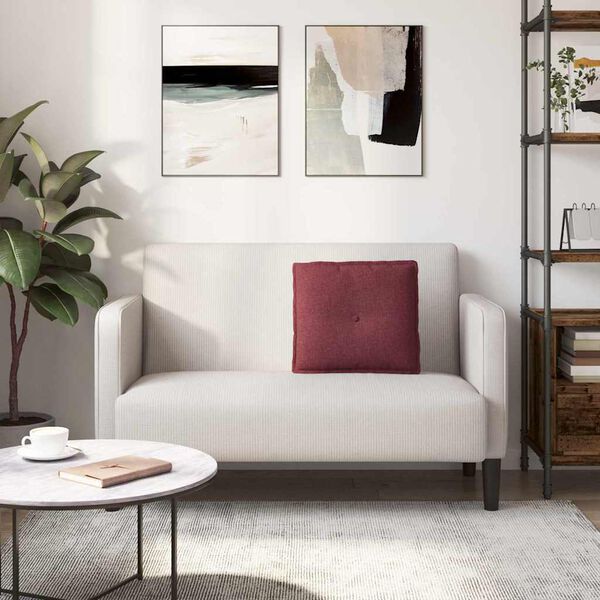 vidaXL R&uuml;ckenkissen Weinrot 50 x 19 x 45 cm Stoff