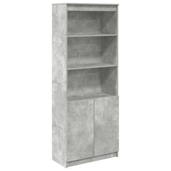 vidaXL Highboard Betongrau 70x35x180 cm Holzwerkstoff