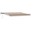 vidaXL Manueller Markisenrahmen mit LEDs Beige und Anthrazit 4,5 &times; 3 m