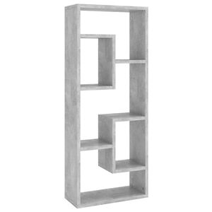 vidaXL Wandregal Betongrau 36x16x90 cm Holzwerkstoff