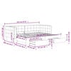 vidaXL Tagesbett Ausziehbar mit Schubladen Blau 90x200 cm Samt