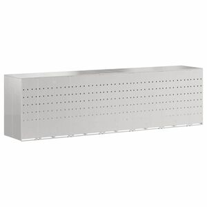 vidaXL Wagenmüllbehälter für 6 Behälter Silber 408 x 77,5 x 115,5 cm