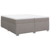 vidaXL Boxspringbett mit Matratze Taupe 200x200 cm Stoff
