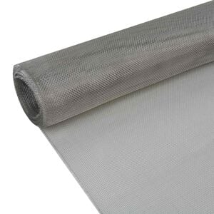 vidaXL Drahtz&auml;une 100 x 500 cm Mesh Edelstahl 201 Silber