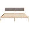 vidaXL Bettgestell Braun und Taupe 160 x 200 cm Massivholz Kiefer