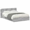 vidaXL Bettgestell mit Stauraum Grau Sonoma 150 x 200 cm Holzwerkstoff