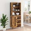 vidaXL Highboard mit Schubladen 2 pcs Altholz Holzwerkstoff
