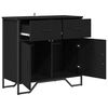 vidaXL Sideboard Schwarz Eichen-Optik 79,5 x 35,5 x 74,5 cm