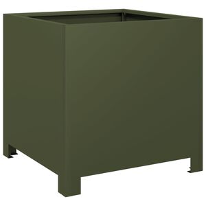vidaXL Pflanzk&uuml;bel Olivgr&uuml;n 40x40x40 Stahl